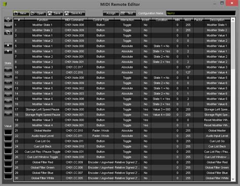 midi control change messages.